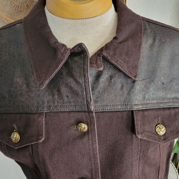 Cross J Western Cowgirl Denim Vest SZ XL - Picture 3 of 6